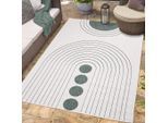 Outdoorteppich CARPET CITY "DUO RUG 5739", grün, B:200cm H:5mm L:290cm, Obermaterial: 100% Polypropylen, Teppiche, Outdoorteppich, Wendeteppich Wetterfest In- & Outdoor, Balkon, Terrasse, Wohnzimmer