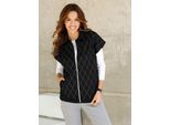 Jerseyweste CLASSIC BASICS, Damen, Gr. 56, schwarz, 100% Baumwolle, gemustert, unifarben, Westen