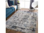 Teppich LIVABLISS "PARIS", grau, B:200cm L:275cm, Kunstfaser, Polyester, Teppiche, Teppich, Modern Marmor Design, Wohnzimmerteppich, Schlafzimmer