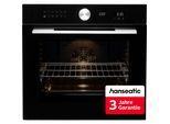 HANSEATIC Einbaubackofen "HBO7212FA1", Energieeffizienz: A+, schwarz, B:59,5cm H:59,5cm T:57,5cm, Backöfen, inkl. 3 Jahre Herstellergarantie, Einbaubackofen
