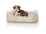 Knuffelwuff Hundebett Finlay aus Nylongewebe beige M-L