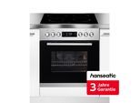 HANSEATIC Induktions Herd-Set "HBCO7010PA1 + HI4B6071CB", Energieeffizienz: A+, silber (edelstahlfarben), Herdsets, inkl. 3 Jahre Herstellergarantie, Induktions Herd-Set