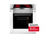 HANSEATIC Elektro-Herd-Set "HB75AS+HC46CB", Energieeffizienz: A, edelstahl, Herdsets, inkl. 3 Jahre Herstellergarantie, Elektro-Herd-Set
