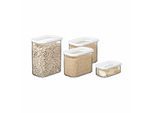 Vorratsdose MEPAL "Vorratsdosen Modula 4er Set", weiß, B:2cm H:2cm L:2cm, Kunststoff, Lebensmittelaufbewahrungsbehälter, Vorratsdose