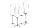 Champagnerglas "Sekt- / Champagnergläser Essential 120 ml 4er Set transparent", bunt (transparent), B:7cm H:23,1cm Ø:7cm, Glas, LIKE. BY VILLEROY & BOCH, Trinkgefäße, Champagnerglas, Spülmaschinenfest