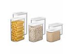Vorratsdose MEPAL "Vorratsdosen Modula 6er Set", weiß, B:2cm H:2cm L:2cm, Kunststoff, Lebensmittelaufbewahrungsbehälter, Vorratsdose