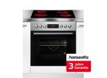 HANSEATIC Elektro-Herd-Set "HB70AS+HC46CB", Energieeffizienz: A, schwarz (edelstahl), Herdsets, inkl. 3 Jahre Herstellergarantie, Elektro-Herd-Set