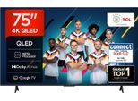 TCL QLED-Fernseher "75T69CX1", Energieeffizienz: F, schwarz, 75 ″, Fernseher, QLED-Fernseher