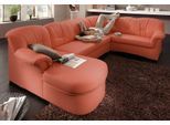 Wohnlandschaft DOMO COLLECTION "Papenburg, zeitlose Rückensteppung, elegante Formensprache, U-Form", orange (terrakotta), B:297cm H:84cm T:180cm, Struktur ( 90% Polyester, 10% Polyacryl);Microfaser PRIMABELLE (100% Polyester);Kunstleder SOFTLUX;Luxus-Microfaser (100% Polyester), Sofas, Wohnlandschaft, in großer Farbvielfalt, wahlweise mit Bettfunktion