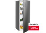 HANSEATIC Kühlschrank, Energieeffizienz: E, silber (edelstahl optik), B:54,4cm H:142,6cm T:55,6cm, Kühlschränke, inkl. 3 Jahre Herstellergarantie, Kühlschrank