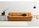 3-Sitzer DOMO COLLECTION "Lagoa, moderne Sitzheftung, bequem und komfortabel", gold, B:232cm H:76cm T:96cm, Sofas, 3-Sitzer, frei im Raum stellbar, in großer Farbauswahl