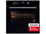 HANSEATIC Einbaubackofen "HBO7214FA2", Energieeffizienz: A++, schwarz, B:59,5cm H:59,5cm T:57,5cm, Backöfen, inkl. 3 Jahre Herstellergarantie, Einbaubackofen