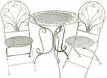 Balkonset AMBIENTE HAUS "Gartenmöbelset", grau, B:70cm H:75cm T:70cm, Eisen, Sitzmöbel-Sets, Balkonset, Sitzgruppe Garten Metall Nostalgisch
