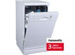 HANSEATIC Standgeschirrspüler "HG4585E97636W", Energieeffizienz: E, weiß, B:44,8cm H:84,5cm T:60cm, Geschirrspüler, inkl. 3 Jahre Herstellergarantie, Standgeschirrspüler