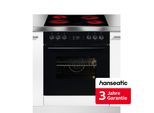 HANSEATIC Elektro-Herd-Set "HB70AB+HC46CB", Energieeffizienz: A, schwarz, Herdsets, inkl. 3 Jahre Herstellergarantie, Elektro-Herd-Set