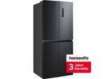 HANSEATIC Multi Door "HCDC18080CI", Energieeffizienz: C, silber (schwarz), B:79cm H:180cm T:70cm, Kühlschränke, inkl. 3 Jahre Herstellergarantie, Multi Door