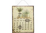 Bild AMBIENTE HAUS "Metallbild Kalender - Lavendel 25x33cm", farbe bild(er): multi, B:25cm H:33cm, Metall, Bilder, Bild, Jahreskalender mit verstellbaren Magneten