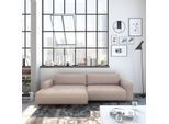 Ecksofa MUSTERRING "LUCIA zeitlos, bequem, schöne Detailverarbeitung Breite 296cm, L-Form", beige (bisquit puro), B:296cm H:81cm T:190cm, Flachgewebe VALMONT (60% Baumwolle/40% Leinen);Leder PURO, pigmentiertes Leder;Microfaser CRONA (100% Polyester);Flachgewebe FLORIS (100% Polyester);Leder BAX, pigmentiertes Leder, Sofas, Ecksofa