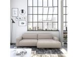 Ecksofa MUSTERRING "LUCIA zeitlos, bequem, schöne Detailverarbeitung Breite 296cm, L-Form", beige (bisquit puro), B:296cm H:81cm T:190cm, Flachgewebe VALMONT (60% Baumwolle/40% Leinen);Leder PURO, pigmentiertes Leder;Microfaser CRONA (100% Polyester);Flachgewebe FLORIS (100% Polyester);Leder BAX, pigmentiertes Leder, Sofas, Ecksofa