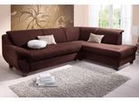 Ecksofa HOME AFFAIRE "Yesterday zeitlos und elegant, bequeme Armlehnen, L-Form", braun, B:254cm H:80cm T:186cm, Struktur (100% Polyester);Primabelle-Microfaser (100% Polyester);Antikleder-Optik Melrose (100% Polyester), Sofas, Ecksofa, wahlweise mit Bettfunktion, auch in Cord