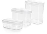 Vorratsdose EMSA "N11427 Optima", transparent, Kunststoff, Lebensmittelaufbewahrungsbehälter, Vorratsdose, rechteckig, hygienisch, platzeffizient