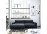 Ecksofa MUSTERRING "LUCIA zeitlos, bequem, schöne Detailverarbeitung Breite 296cm, L-Form", schwarz (schwarz samt), B:296cm H:81cm T:190cm, Flachgewebe VALMONT (60% Baumwolle/40% Leinen);Leder PURO, pigmentiertes Leder;Microfaser CRONA (100% Polyester);Flachgewebe FLORIS (100% Polyester);Leder BAX, pigmentiertes Leder, Sofas, Ecksofa