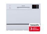 HANSEATIC Standgeschirrspüler "HG5544D63602", Energieeffizienz: D, silber (weiß), B:55cm H:43,8cm T:50cm, Geschirrspüler, inkl. 3 Jahre Herstellergarantie, Standgeschirrspüler, Topseller