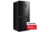 HANSEATIC Multi Door "HCDC18080CWD", Energieeffizienz: C, silber (schwarz), Wasserspender, Kühlschränke, inkl. 3 Jahre Herstellergarantie, Multi Door