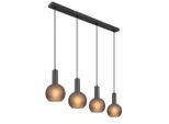 Novel Hängeleuchte, Grau, Schwarz, Metall, Glas, rund,rund, 15x120x95 cm, RoHS, CE, Lampen & Leuchten, Innenbeleuchtung, Hängelampen, Pendelleuchten