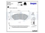 DELPHI Bremsbelagsatz, Scheibenfeststellbremse lp1555 für Ford MAZDA