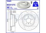 DELPHI Bremsscheibe bg5137c Geschlitzt/Gelocht 324mm 22mm für BMW