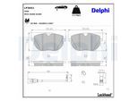 DELPHI Bremsbelagsatz, Scheibenbremse lp3651 für VW