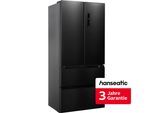 HANSEATIC French Door "HFD18983C", Energieeffizienz: C (A-G), silber (schwarz, edelstahlfarben), B:83,3cm H:189,8cm T:65,3cm, Kühlschränke, inkl. 3 Jahre Herstellergarantie, Topseller