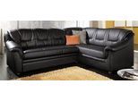 Ecksofa DOMO COLLECTION "Montana, zeitlose Rückensteppung, bequeme Armlehnen, L-Form", schwarz, B:234cm H:84cm T:185cm, Sofas, Ecksofa, wahlweise mit Bettfunktion