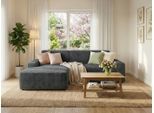 Ecksofa TRENDMANUFAKTUR "Wien, wahlweise mit Sitzvorschub und Bettkasten, Breite 246 cm", grau (dunkelgrau), B:246cm H:73cm T:162cm, 92%Polyester, 8%Polyamide, Sofas, Ecksofa, L-Form, in trendigem Cordstoff