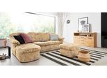 Ecksofa DOMO COLLECTION "Pegnitz, elegante Rückensteppung, kompakte Stellmaße 238/141cm, L-Form", beige, B:238cm H:82cm T:141cm, 100% Polyester, Sofas, Ecksofa, wahlweise mit Bettfunktion