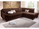 Ecksofa HOME AFFAIRE "Yesterday zeitlos und elegant, bequeme Armlehnen, L-Form", braun (mocca), B:254cm H:80cm T:186cm, Struktur (100% Polyester);Primabelle-Microfaser (100% Polyester);Antikleder-Optik Melrose (100% Polyester), Sofas, Ecksofa, wahlweise mit Bettfunktion, auch in Cord