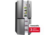 HANSEATIC French Door "HCDD18080CI", Energieeffizienz: C (A-G), silber (edelstahl, optik), kein Wasserspender, Kühlschränke, inkl. 3 Jahre Herstellergarantie