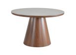 Mid.you , Dunkelgrau, Walnussfarben , Glas, Holzwerkstoff , rund , 75 cm ,