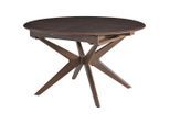 Mid.you , Walnussfarben , Holz, Metall, Holzwerkstoff , Esche , furniert , oval , 130x75x180 cm , ausziehbar , Esszimmer, Esszimmertische, Esstische, Holztische, Esstische Holz