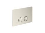 hansgrohe AXOR FlushPlate Drückerplatte 42531800 für 2-Mengen-Spülung, Metall, Edelstahl Finish