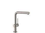 hansgrohe Talis M54 Spültischarmatur 72845340 mit Ausziehauslauf, 1jet, 4,9 l/min, brushed black chrome
