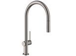 hansgrohe Talis M54 Spültischarmatur 72842340 mit Ausziehbrause, 2jet, brushed black chrome