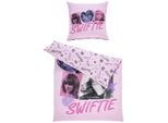 Jugendbettwäsche Swiftie, Hellrosa, Textil, Personen, 135x200 cm, Schlaftextilien, Bettwäsche, Kinderbettwäsche