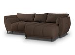 ECKSOFA VESTANO R-S Braun Boucle-Stoff mit Schlaffunktion