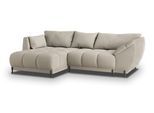 ECKSOFA VESTANO L-S Beige Boucle-Stoff mit Schlaffunktion