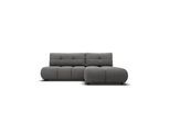 ECKSOFA CORSO R-S Grau Boucle-Stoff mit Schlaffunktion