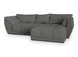 ECKSOFA ORENTI R-S Grau Boucle-Stoff mit Schlaffunktion