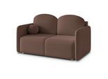 BETTSOFA SUVI II Q Braun Bucle-Stoff mit Schlaffunktion