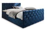BOXBETT MANDI 180x200 cm mit Matratze und Topper - Blau